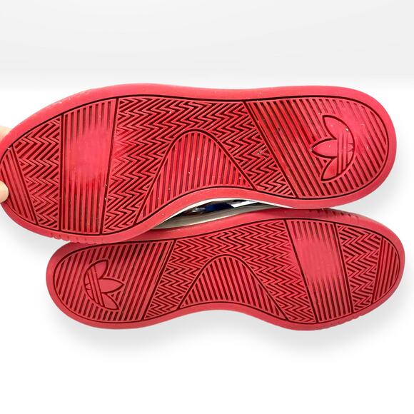 00s ADIDAS Vintage White Blue Court With Attitude High Top Sneaker Mens 6.5 - Picture 6 of 9